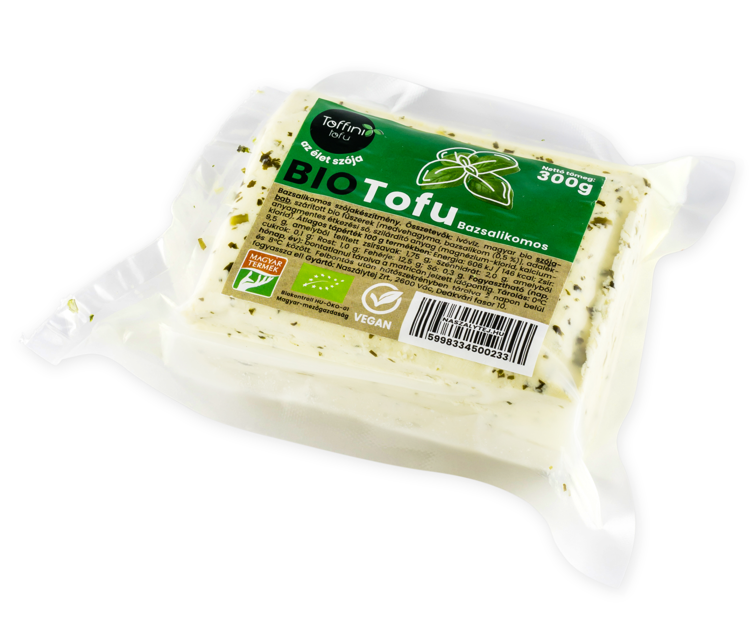 Toffini BIO tofu bazsalikomos zacskós 300g